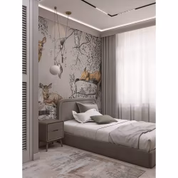 Потолочный плинтус под покраску Hiwood A178 с подсветкой 2000×140×110