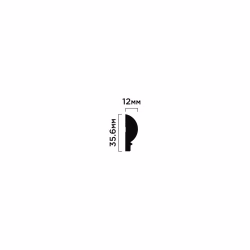 Финишный молдинг под покраску Hiwood LF137A NP 3000×35,6×12