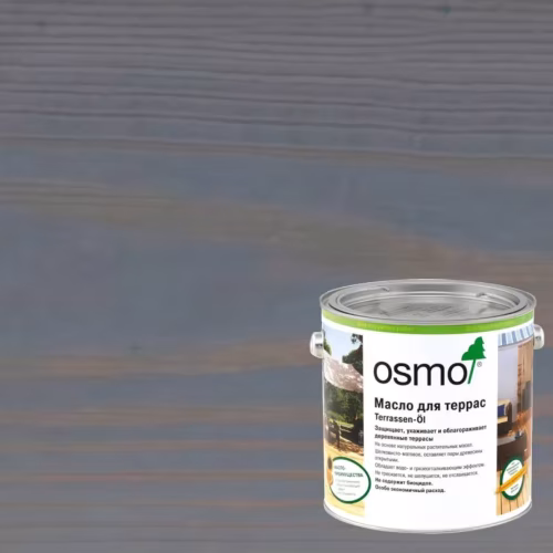 Масло для террас Osmo Terrassen-Ole цвет 024 Серый Базальт шелковисто-матовое 2,5 л