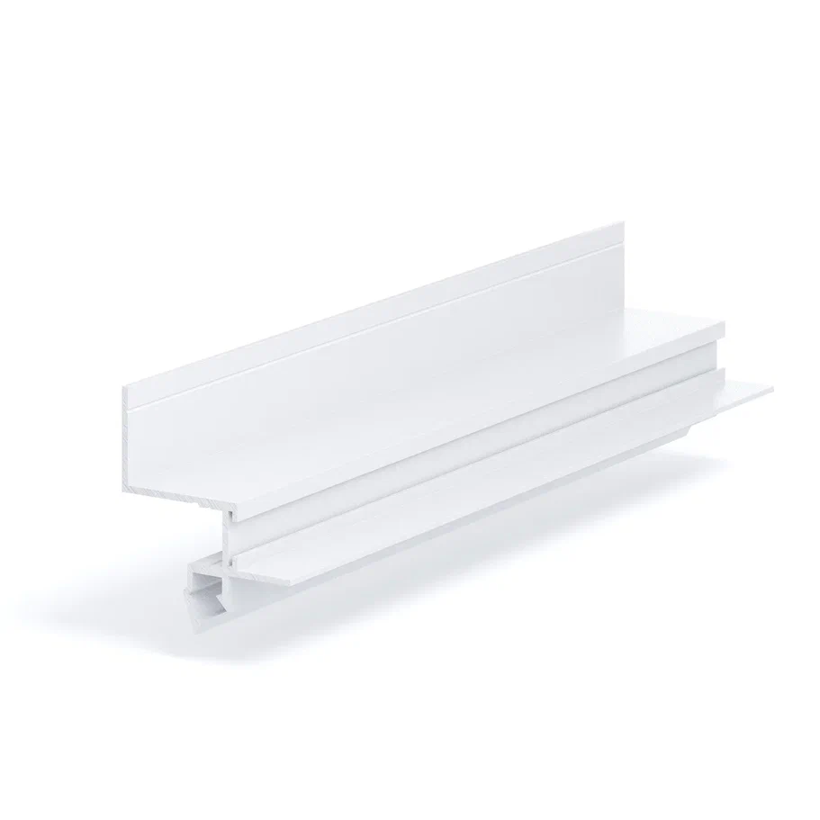 Профиль алюминиевый теневой с подсветкой Laconistiq Gips Ultra RAL9016 Белый муар 54-32-300 3000×37×42,5
