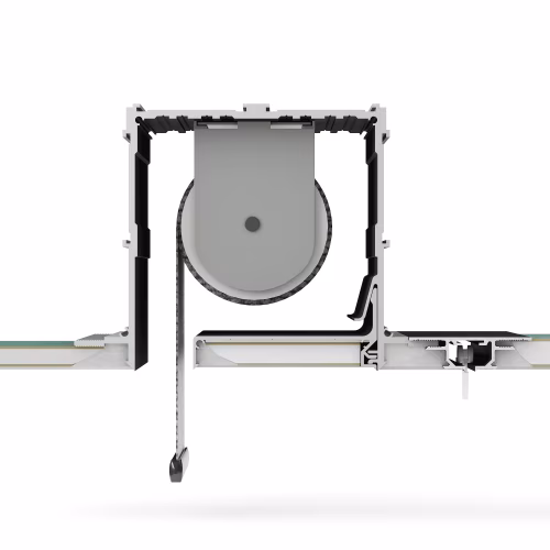 Профиль алюминиевый теневой для штор Laconistiq Roll-Box Base Черный муар 57-31-270 3000×110×110