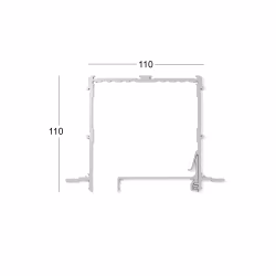 Профиль алюминиевый теневой для штор Laconistiq Roll-Box Base Черный муар 57-31-270 3000×110×110