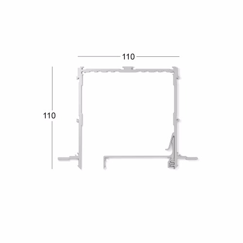 Профиль алюминиевый теневой для штор Laconistiq Roll-Box Base Черный муар 57-31-270 3000×110×110