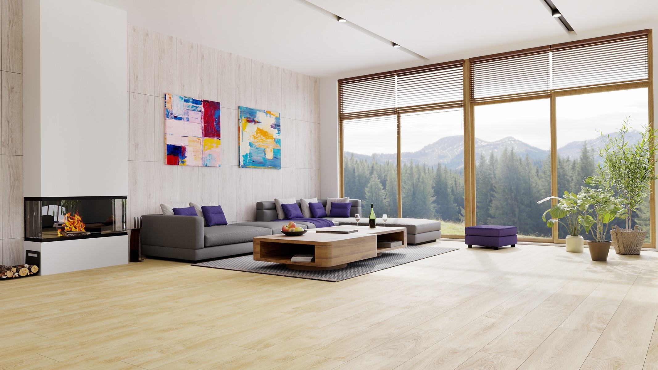 Ламинат Kronopol Платиниум Холидей Дуб Доминикана Dominican Oak D40104 1380×242×8 фото в интерьере