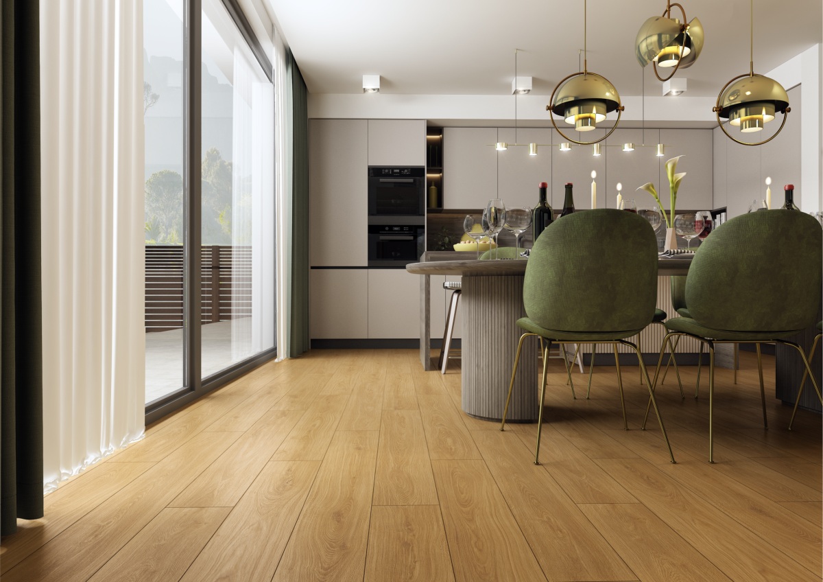 Ламинат Kronopol Аурум Сефора Дуб Эспрессо Espresso Oak D40504 1380×191×10 фото в интерьере