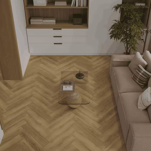 Кварцвиниловый SPC ламинат Alpine Floor Титан Паркет Антей ECO 29-11-R венгерская елка 600×125×6