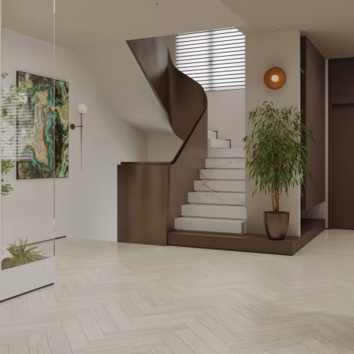 Кварцвиниловый SPC ламинат Alpine Floor Адамант Паркет Лу ECO 31-6-R венгерская елка 600×125×5