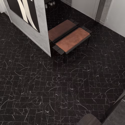 Кварцвиниловый SPC ламинат Alpine Floor Адамант Паркет Неро ECO 31-11-R венгерская елка 600×125×5
