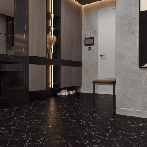 Кварцвиниловый SPC ламинат Alpine Floor Адамант Паркет Неро ECO 31-11-R венгерская елка 600×125×5