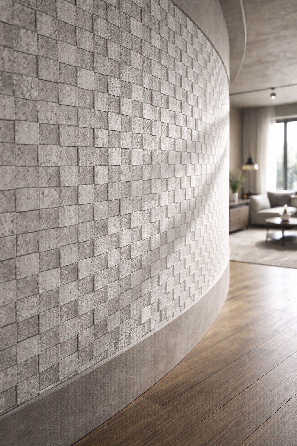 Гибкий камень Alpine Walls Гибкая керамика Tessera Bianca MTR-002PW 1200×590×7 фото в интерьере