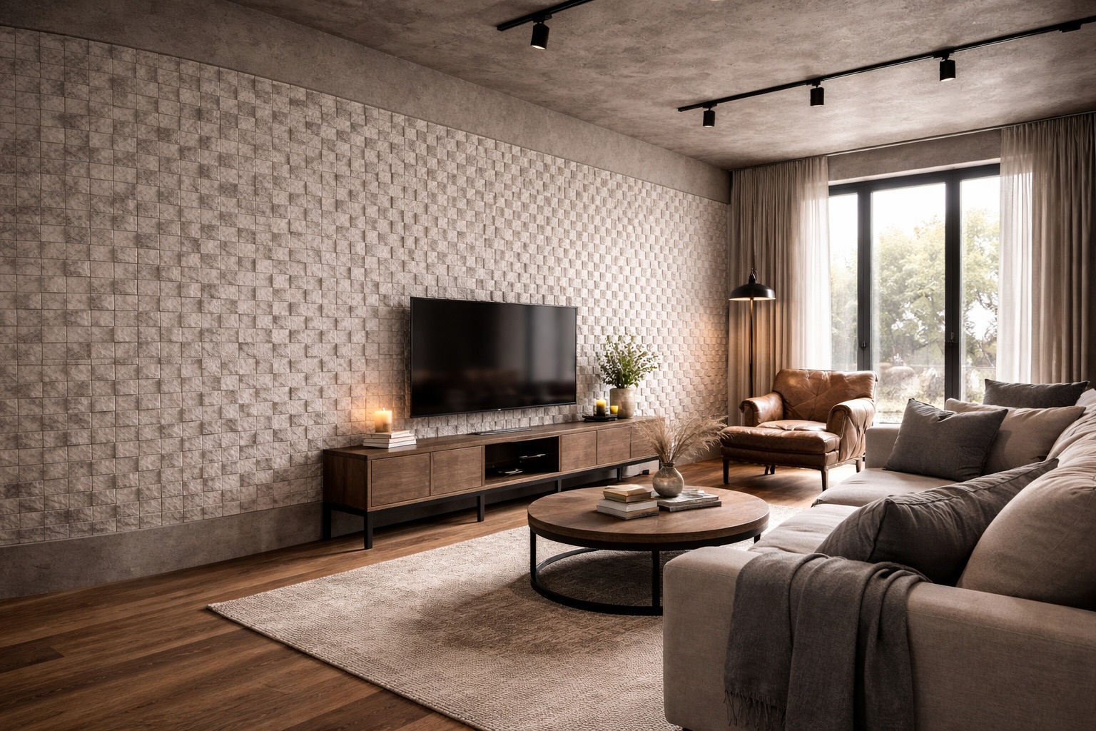 Гибкий камень Alpine Walls Гибкая керамика Tessera Bianca MTR-002PW 1200×590×7 фото в интерьере
