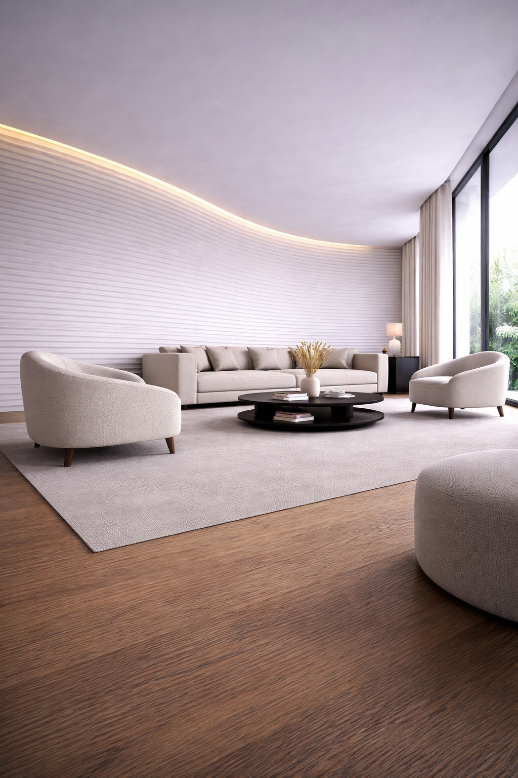 Гибкий камень Alpine Walls Гибкая керамика Onda MTR-004PW 1200×600×9 фото в интерьере