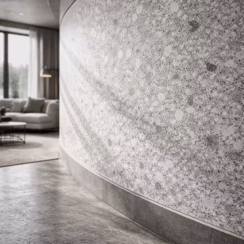 Гибкий камень Alpine Walls Гибкая керамика Terrazzo Milano MTR-017PW 1200×600×4