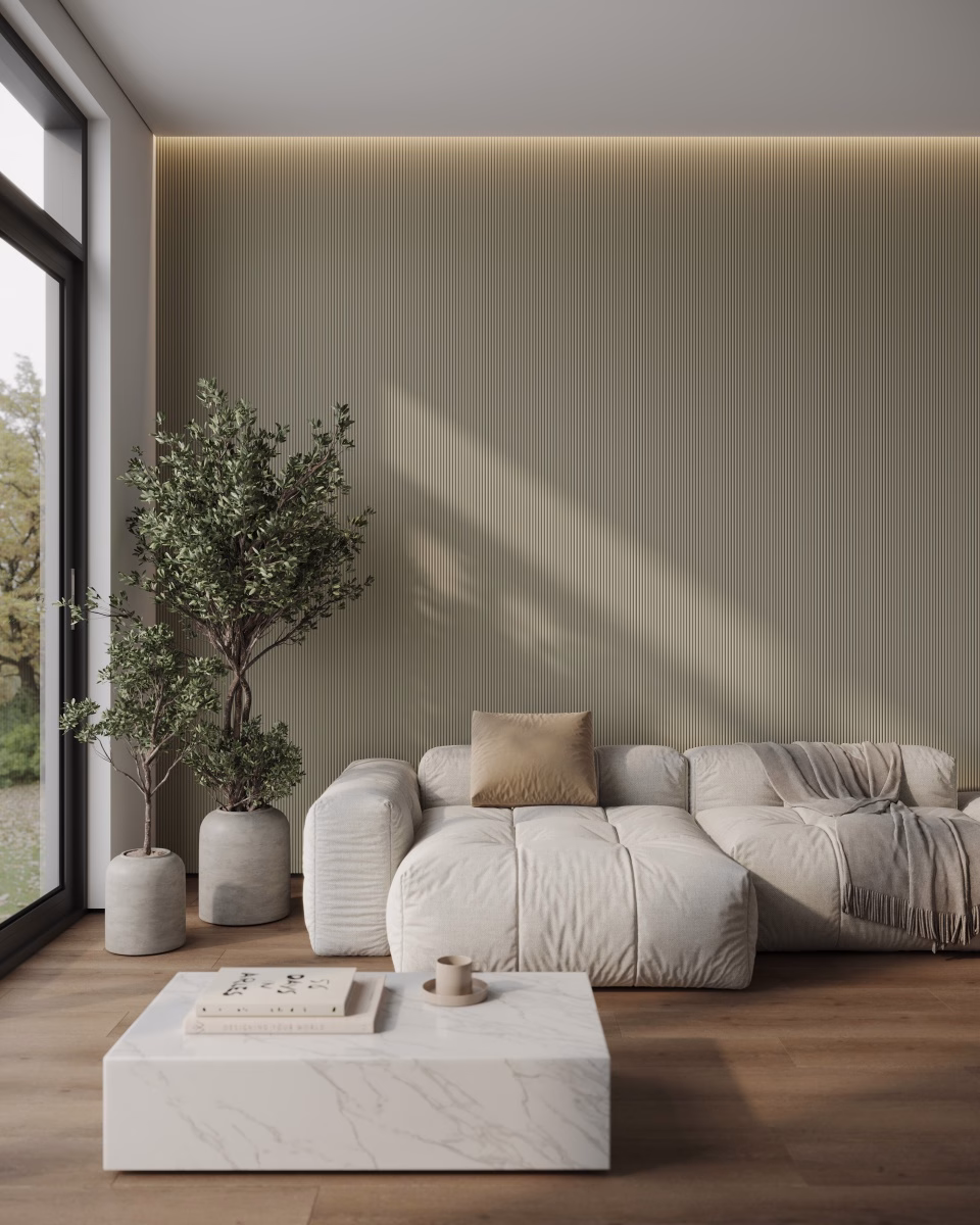 Стеновая панель Ultrawood Next WPC 001 BG st 2900×106×9,3 фото в интерьере
