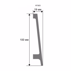 Плинтус под покраску Artiva RT003 2000×100×19