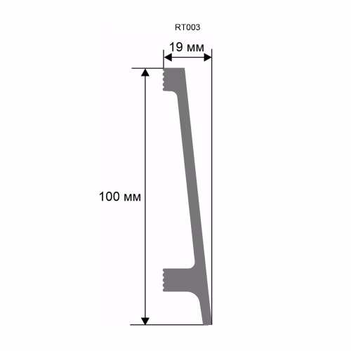 Плинтус под покраску Artiva RT003 2000×100×19