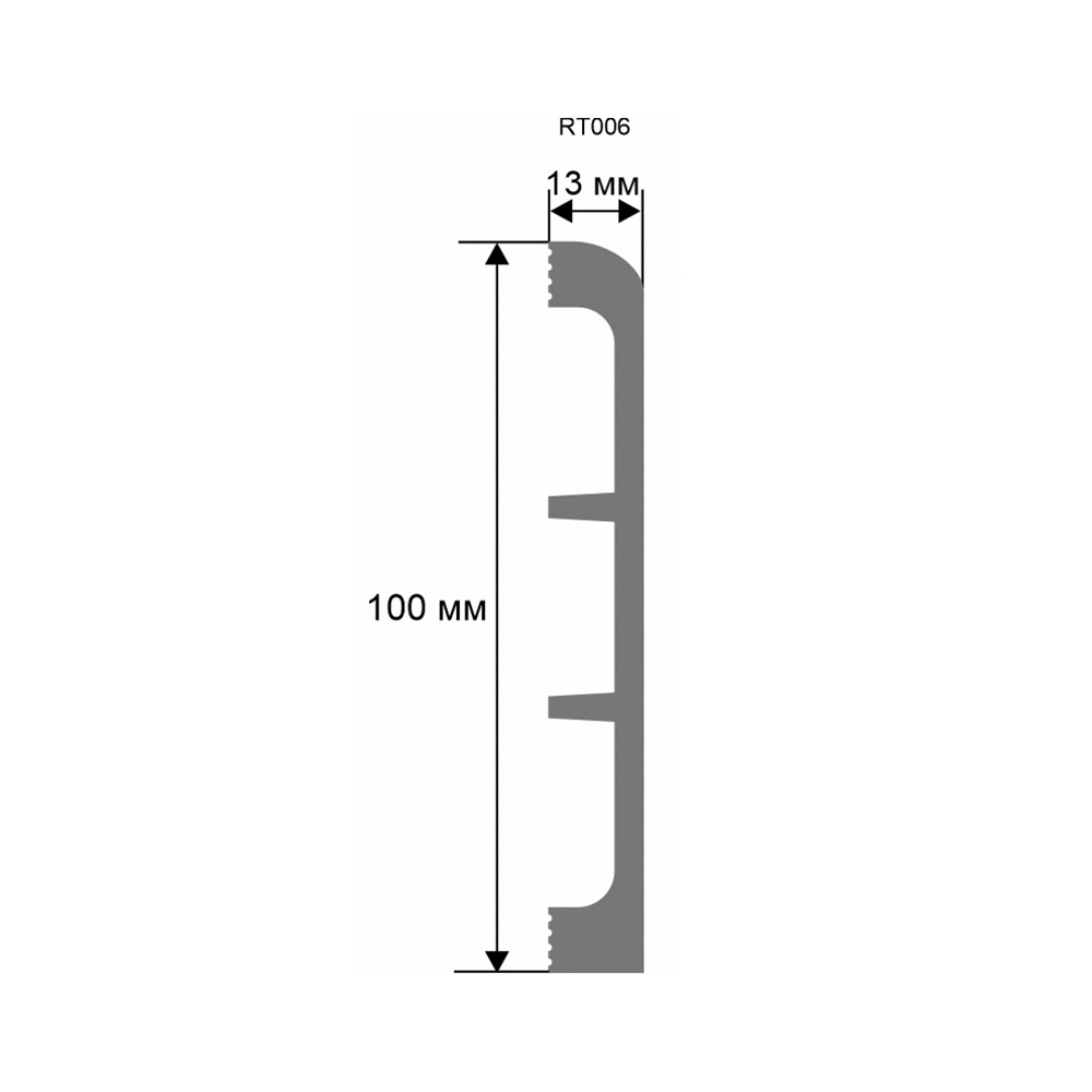 Плинтус под покраску Artiva RT006 2000×100×13