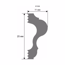 Молдинг под покраску Artiva RT008 2000×25×11