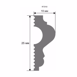 Молдинг под покраску Artiva RT010 2000×25×10