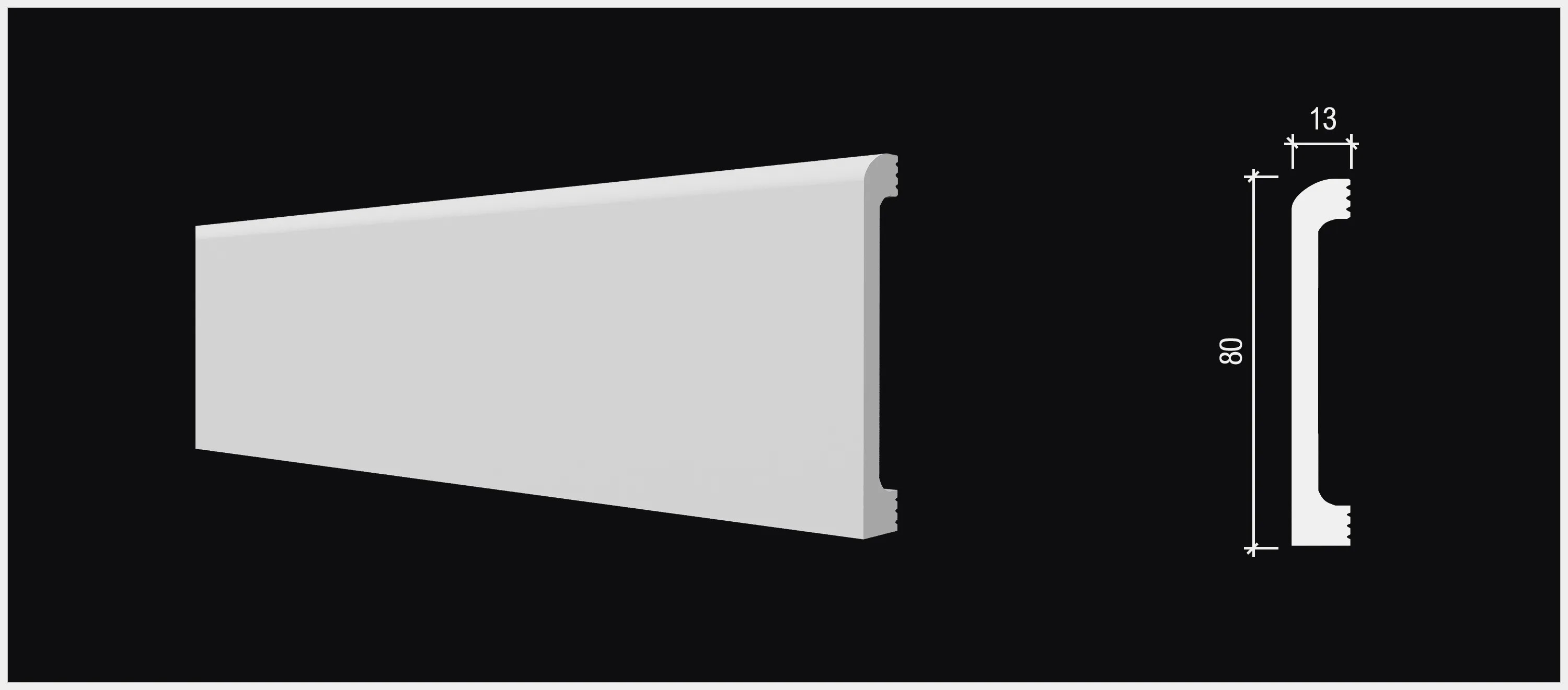 Плинтус под покраску Decor-Dizayn Грани DD706/N 2400×80×13