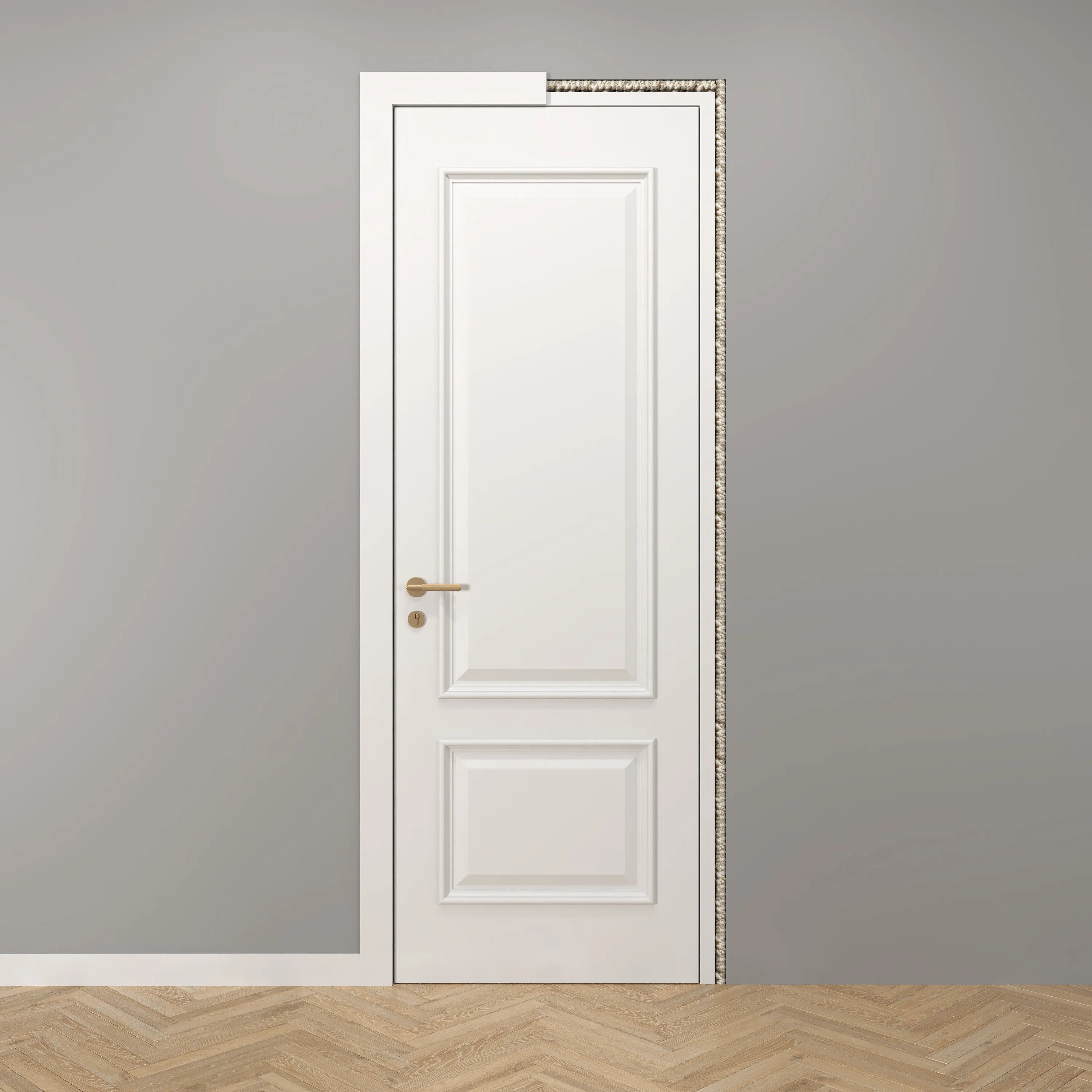 Плинтус под покраску Decor-Dizayn Грани DD708/N 2400×80×13 фото в интерьере