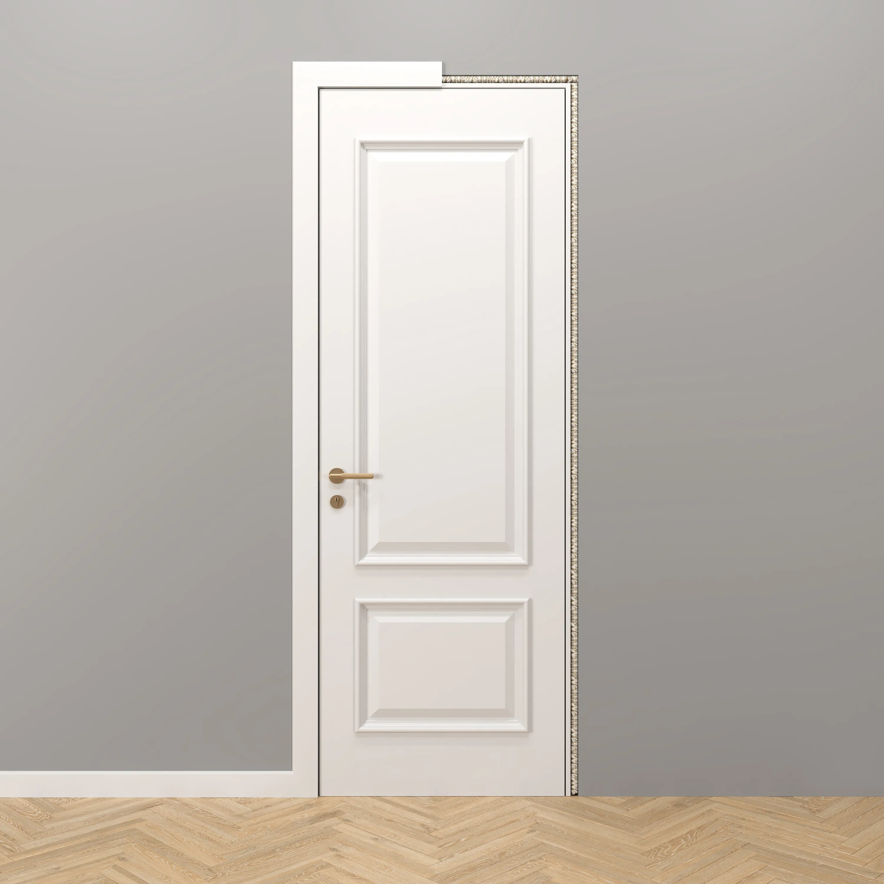 Плинтус под покраску Decor-Dizayn Грани DD736/N 2400×80×10 фото в интерьере