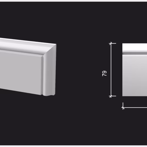 Заглушка для плинтуса под покраску Decor-Dizayn DD005/U4 левая 79 мм