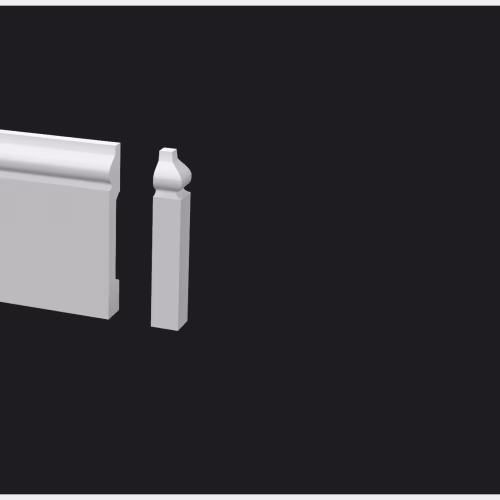 Заглушка для плинтуса под покраску Decor-Dizayn DD005/U5 правая 79 мм
