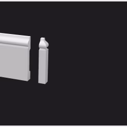 Заглушка для плинтуса под покраску Decor-Dizayn DD005/U6 левая 79 мм