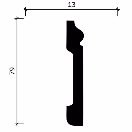 Заглушка для плинтуса под покраску Decor-Dizayn DD005/U6 левая 79 мм