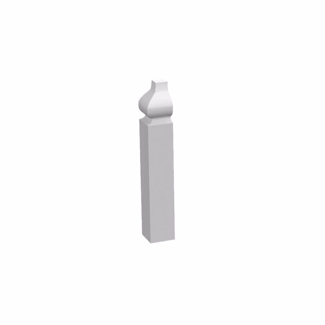 Заглушка для плинтуса под покраску Decor-Dizayn DD005/U6 левая 79 мм