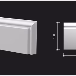 Заглушка для плинтуса под покраску Decor-Dizayn DD701/U3 правая 100 мм