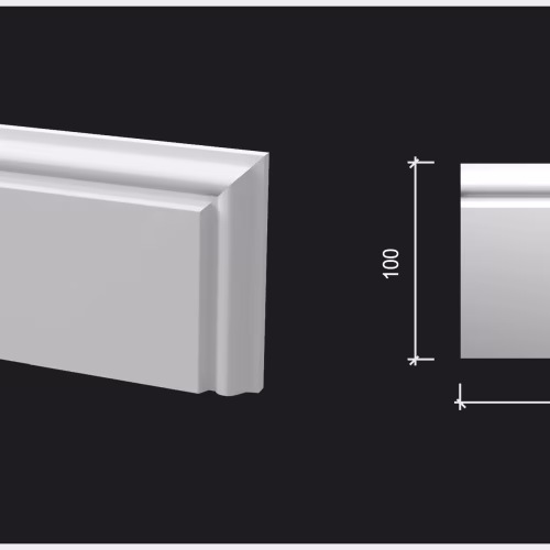 Заглушка для плинтуса под покраску Decor-Dizayn DD701/U4 левая 100 мм