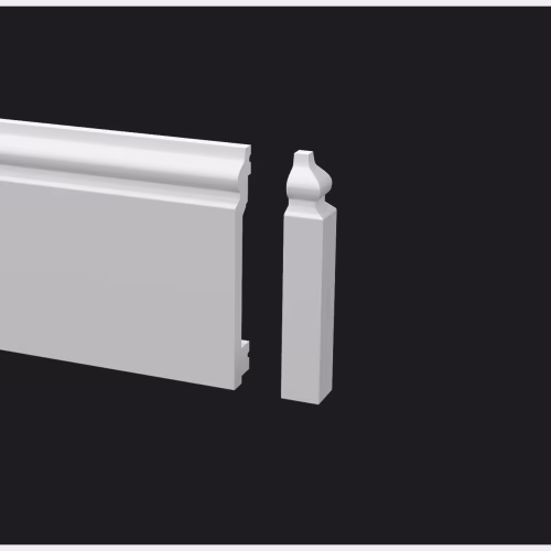 Заглушка для плинтуса под покраску Decor-Dizayn DD701/U5 правая 100 мм