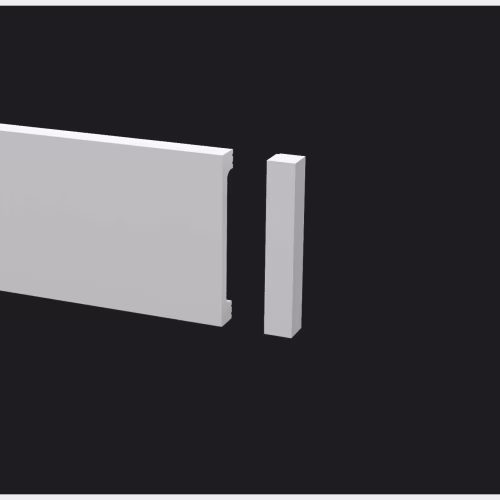 Заглушка для плинтуса под покраску Decor-Dizayn DD708/U5 правая 80 мм