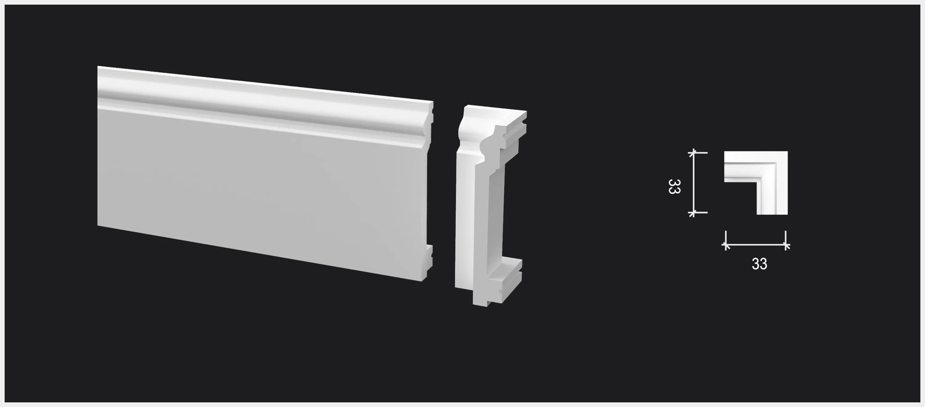 Угол внутренний для плинтуса под покраску Decor-Dizayn DD701/U1 100 мм