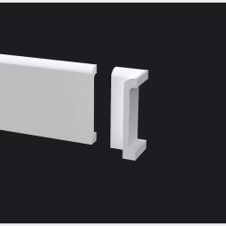 Угол внутренний для плинтуса под покраску Decor-Dizayn DD706/U1 80 мм