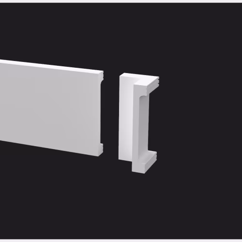Угол внутренний для плинтуса под покраску Decor-Dizayn DD708/U1 80 мм