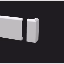 Угол внешний для плинтуса под покраску Decor-Dizayn DD706/U2 80 мм