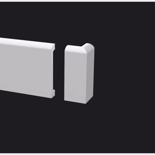 Угол внешний для плинтуса под покраску Decor-Dizayn DD706/U2 80 мм