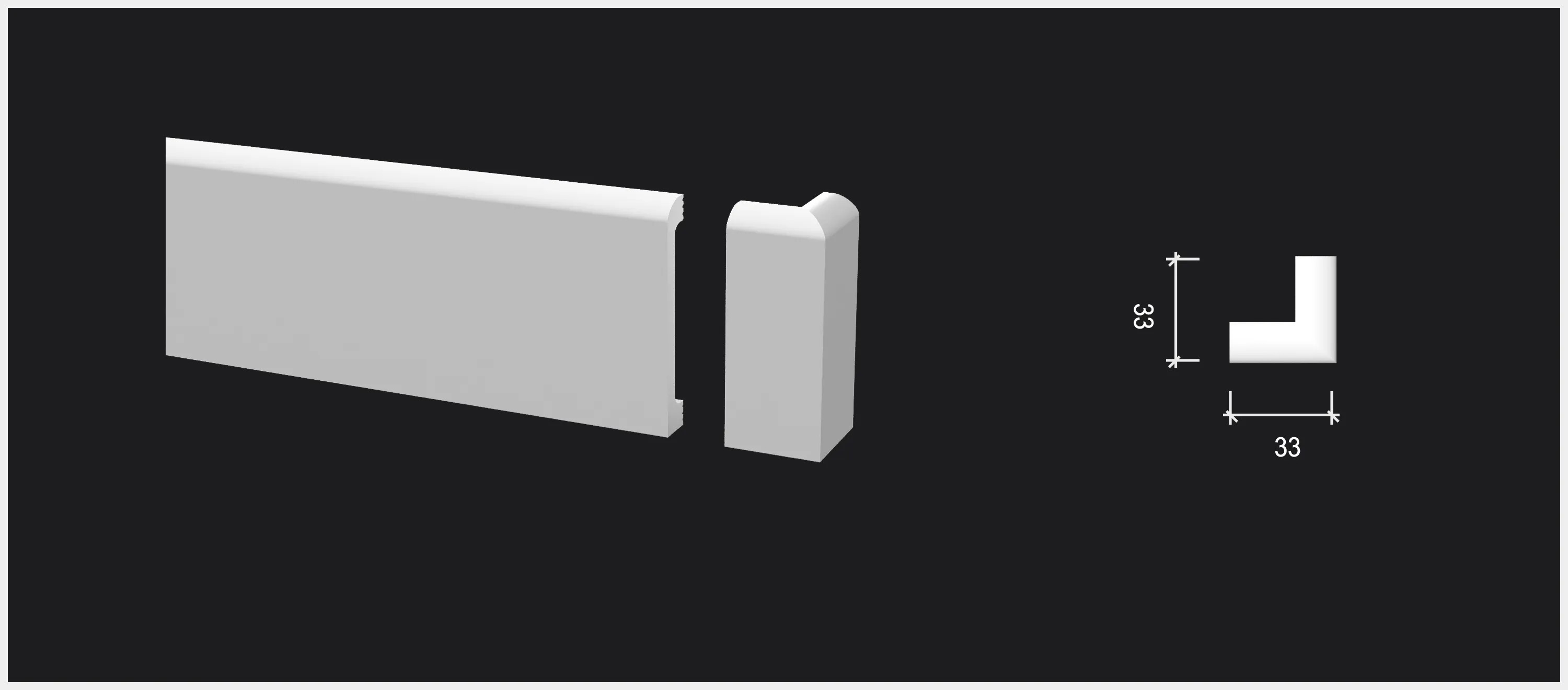 Угол внешний для плинтуса под покраску Decor-Dizayn DD706/U2 80 мм