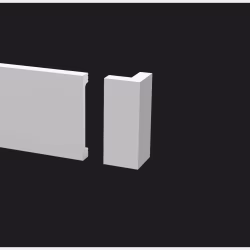 Угол внешний для плинтуса под покраску Decor-Dizayn DD708/U2 80 мм