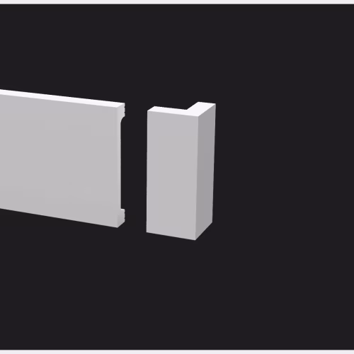 Угол внешний для плинтуса под покраску Decor-Dizayn DD708/U2 80 мм