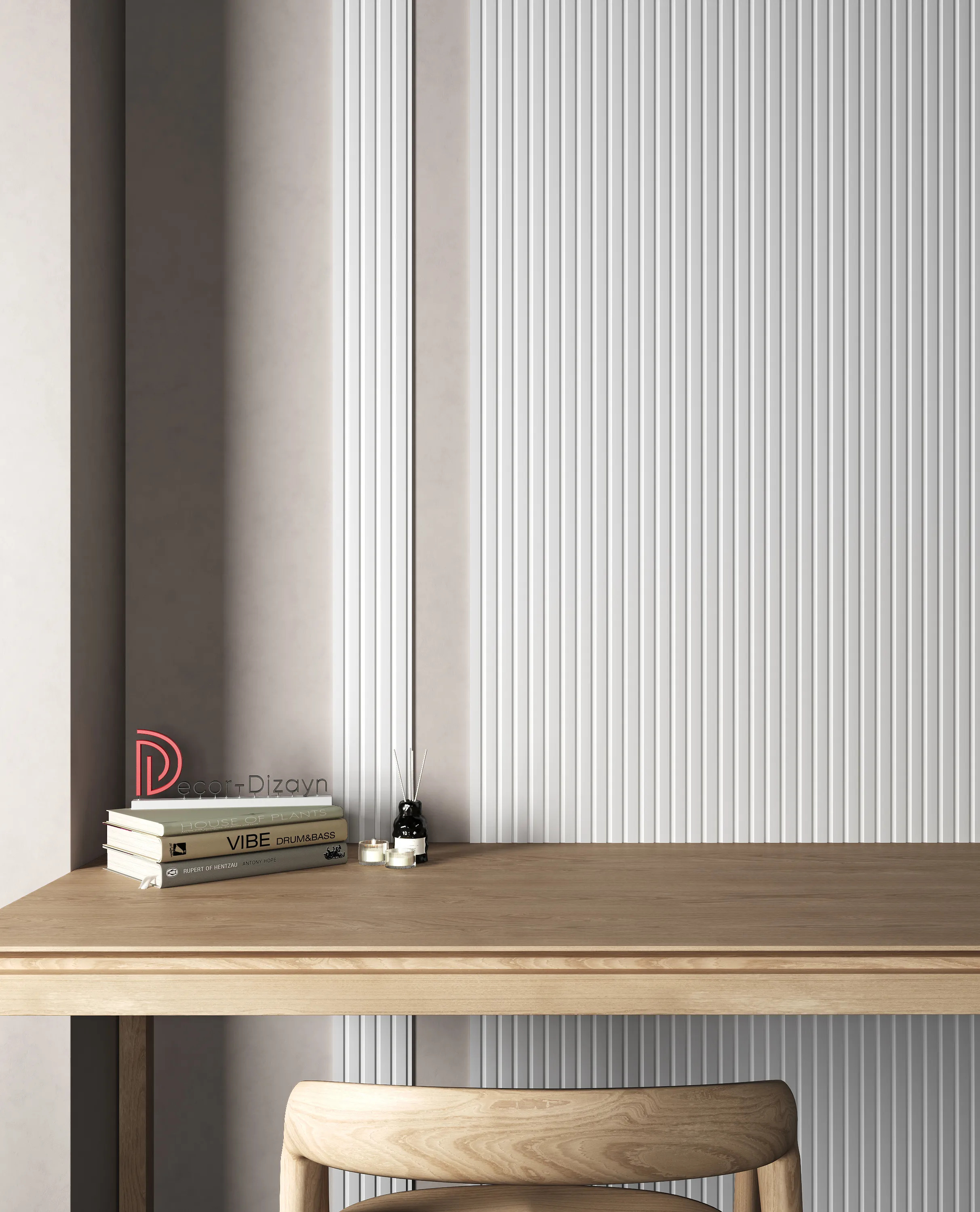 Cтеновая панель под покраску Decor-Dizayn Грани DD904 2800×150×10 фото в интерьере