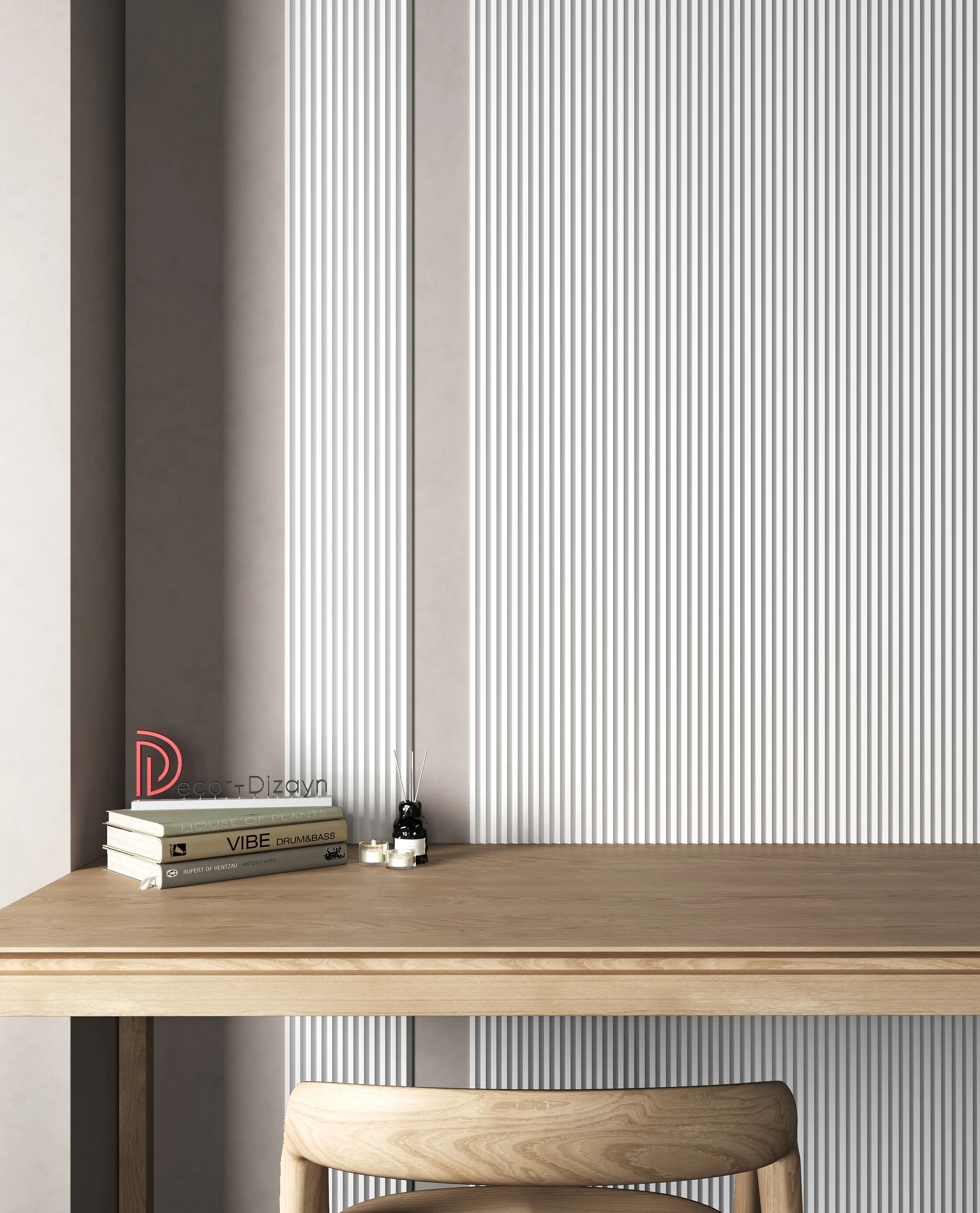 Cтеновая панель под покраску Decor-Dizayn Грани DD912 2800×240×13 фото в интерьере