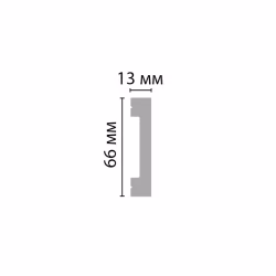 Плинтус под покраску Decomaster D157 2000×66×13