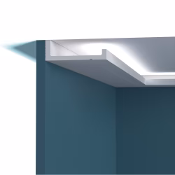 Потолочный плинтус под покраску с подсветкой Перфект Плюс P207 2000×40×120
