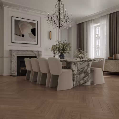Композитная паркетная доска Alpine Floor Приоритет Паркет Дуб Элегантный ECO 30-5 венгерская елка 600×125×5,5