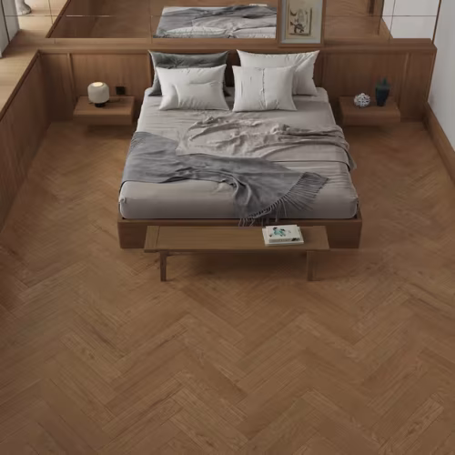 Композитная паркетная доска Alpine Floor Приоритет Паркет Дуб Винтажный ECO 30-6 венгерская елка 600×125×5,5