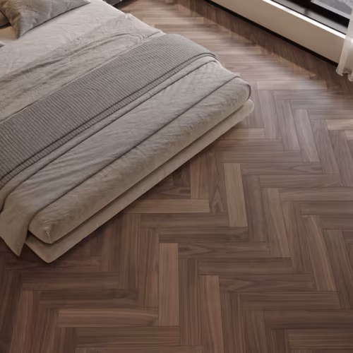 Композитная паркетная доска Alpine Floor Приоритет Паркет Орех Натуральный ECO 30-9 венгерская елка 600×125×5,5